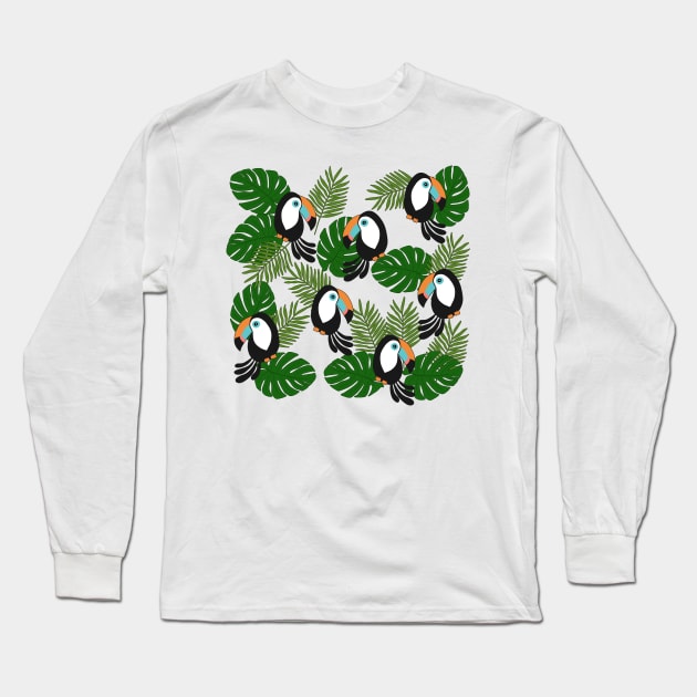 Toucan pattern Long Sleeve T-Shirt by valentinahramov